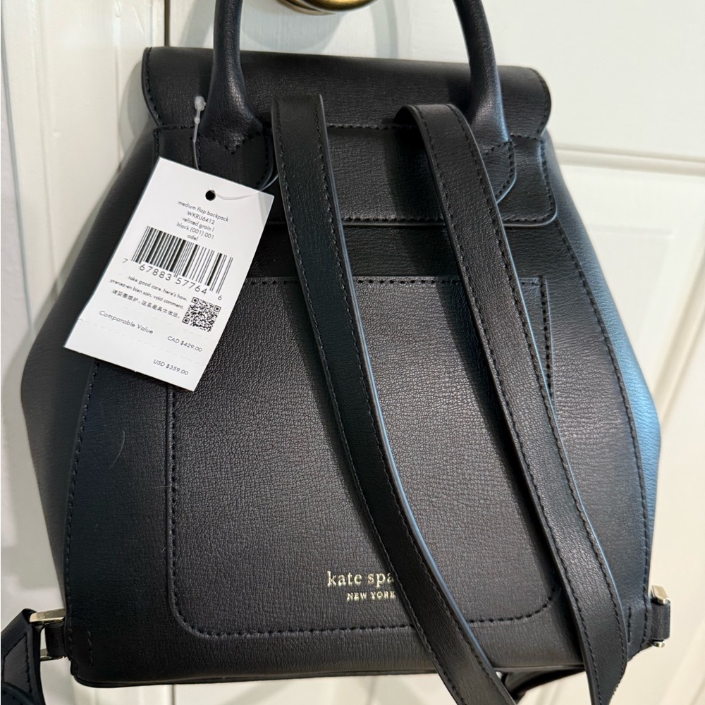 Kate Spade Black Backpack with Gold Accent - Picture 2 of 5